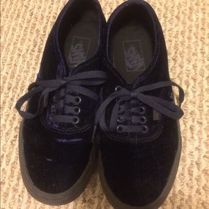 Blue Velvet Vans